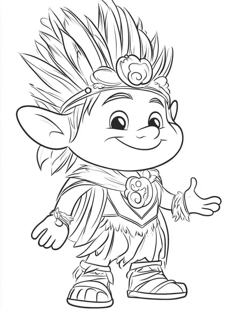 Trolls Prince Gristle Coloring Pages