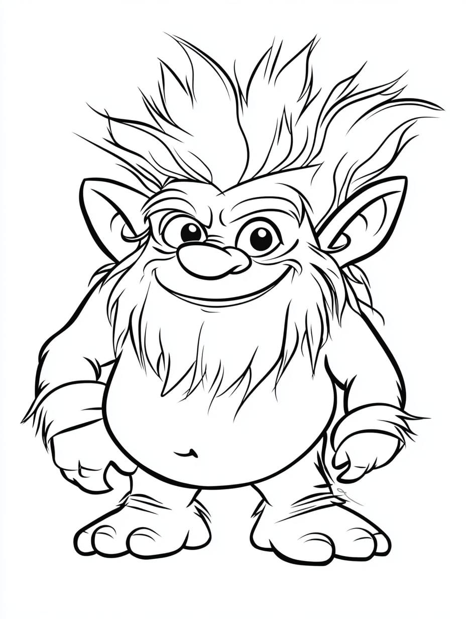 Trolls Themed Coloring Pages