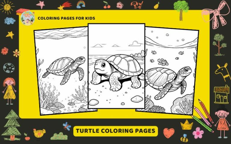 Turtle Coloring Pages Featured Image