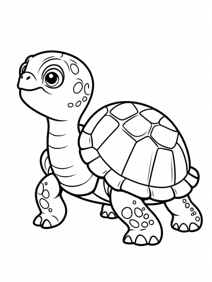 Turtle With Bumpy Shell Coloring Pages