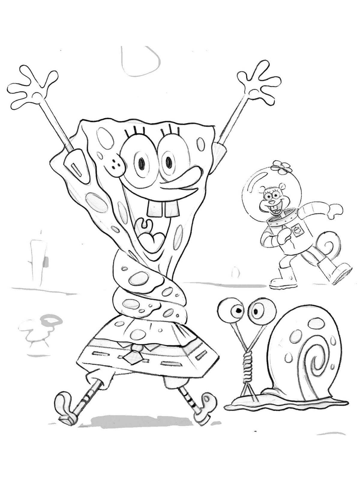 Twisted From Spongebob Coloring Page For Kids