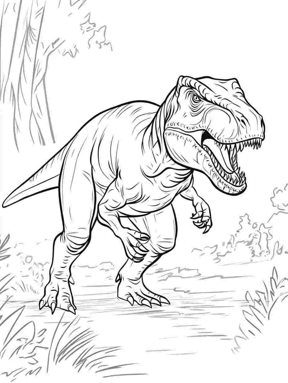 Tyrannosaurus Coloring Page For Kids Animals