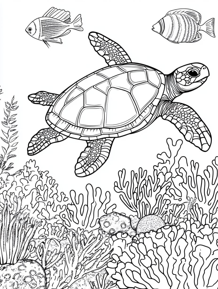 Underwater Ocean Coloring Pages