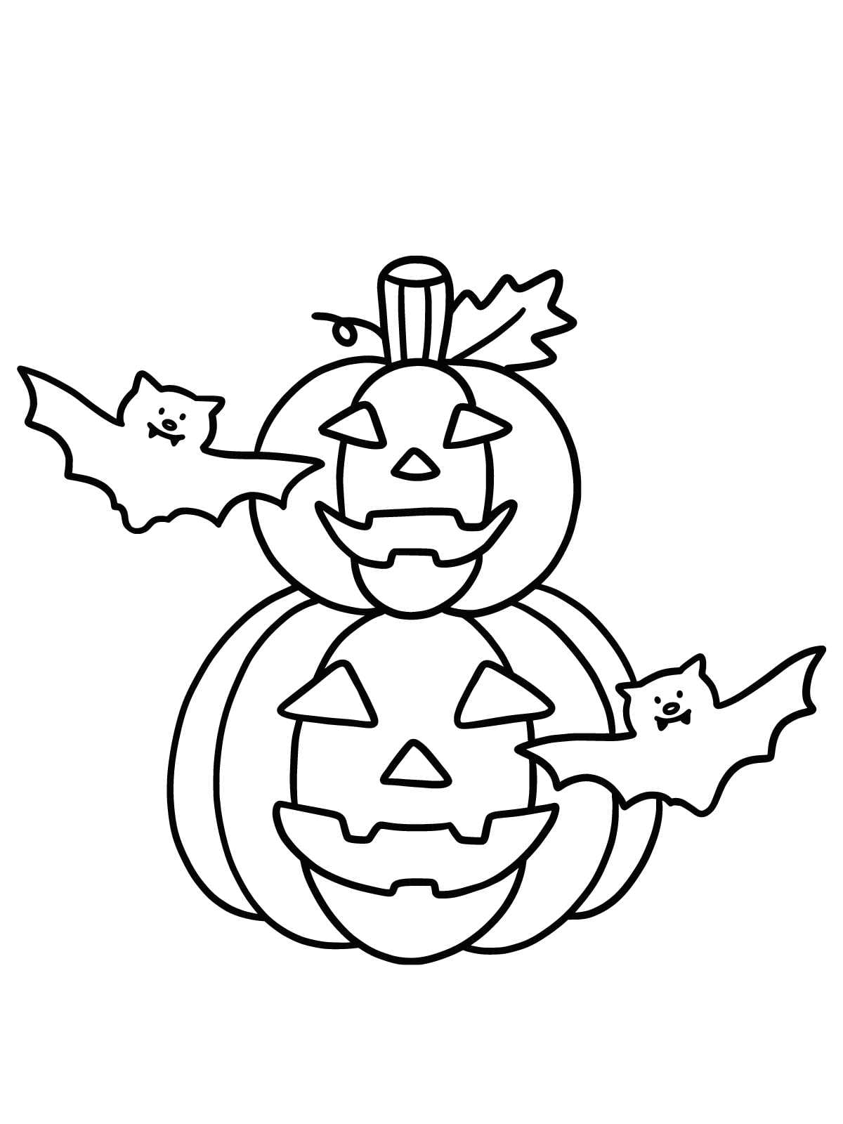 Vampire Fang Halloween Pumpkin Coloring Pages