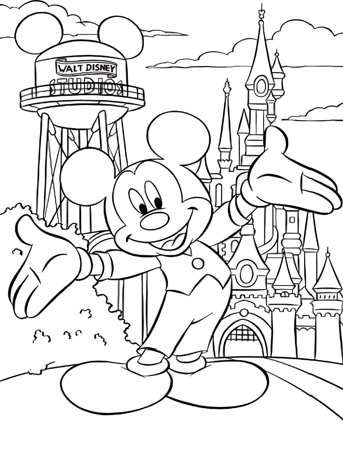 Welcome To Walt Disney Mickey Coloring Pages