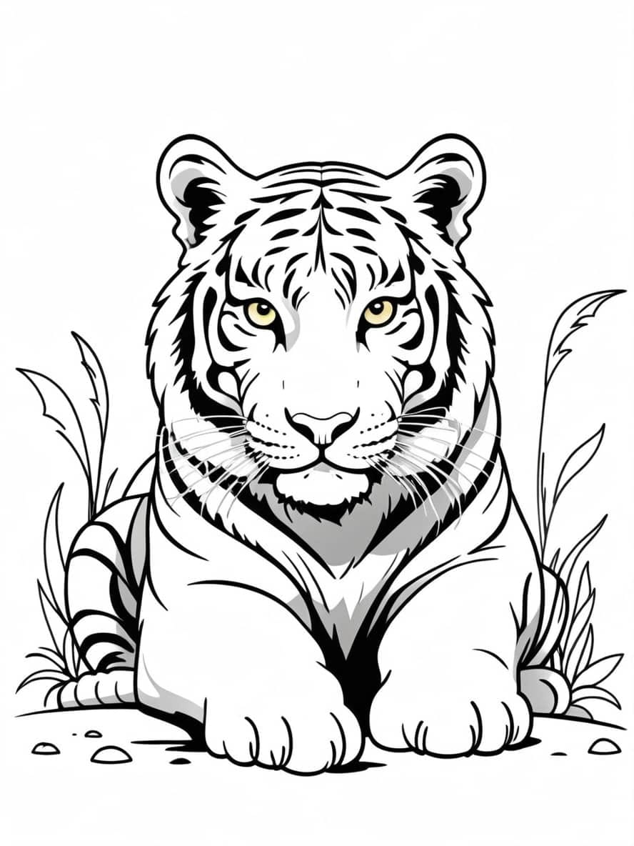 White Tiger Coloring Pages