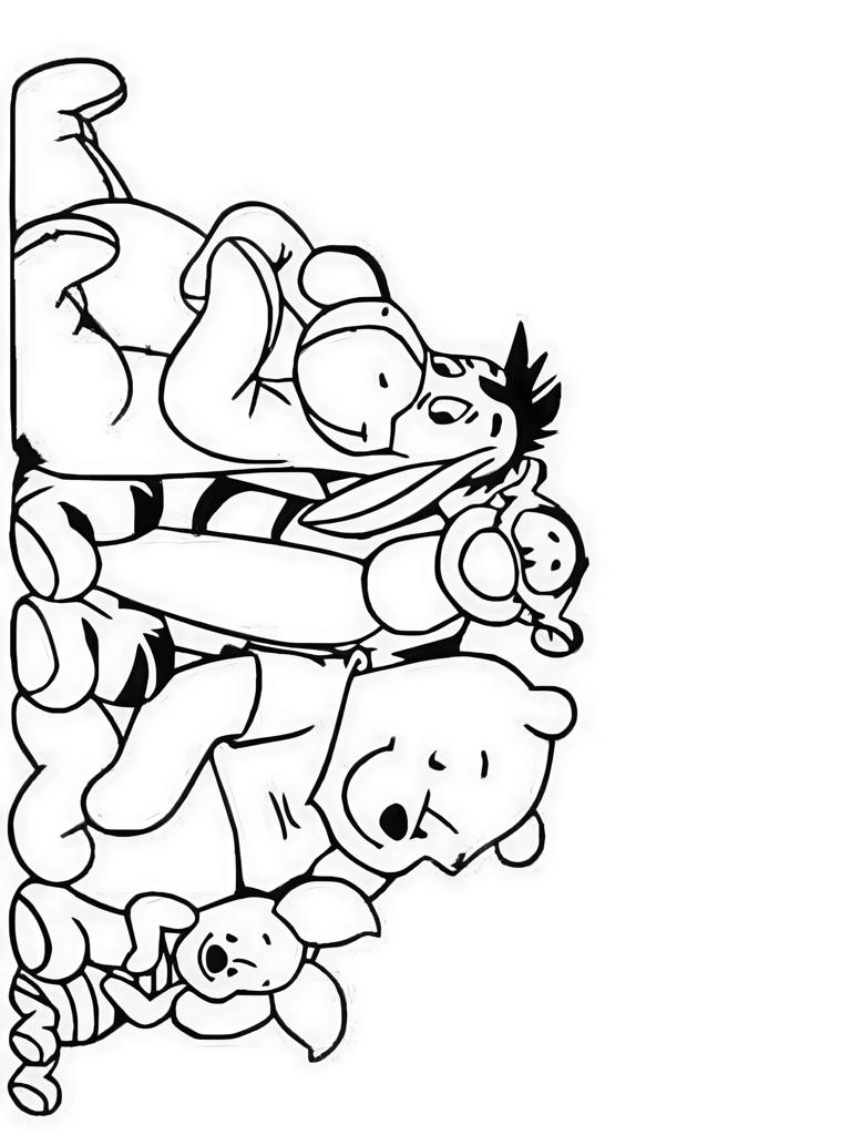 Winnie The Pooh Going On An Adventure Coloring Page