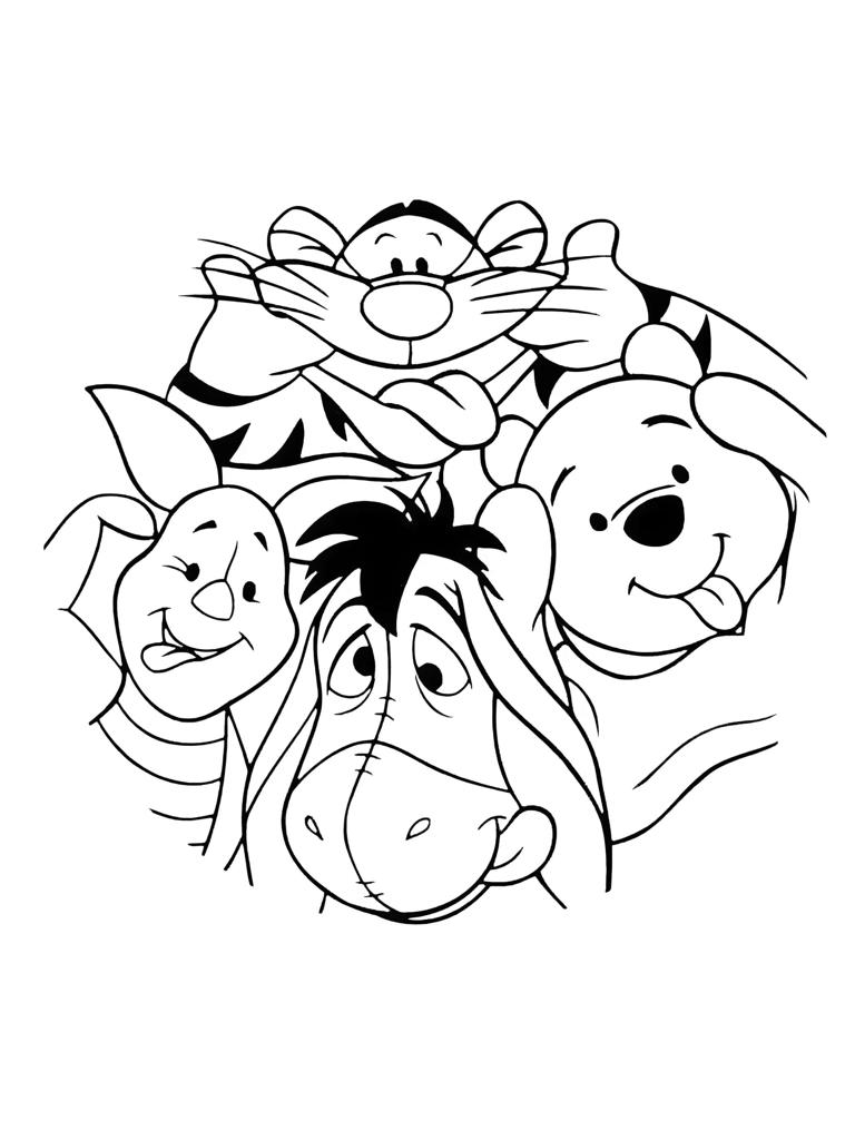 Winnie The Pooh Having A Picnic Coloring Page