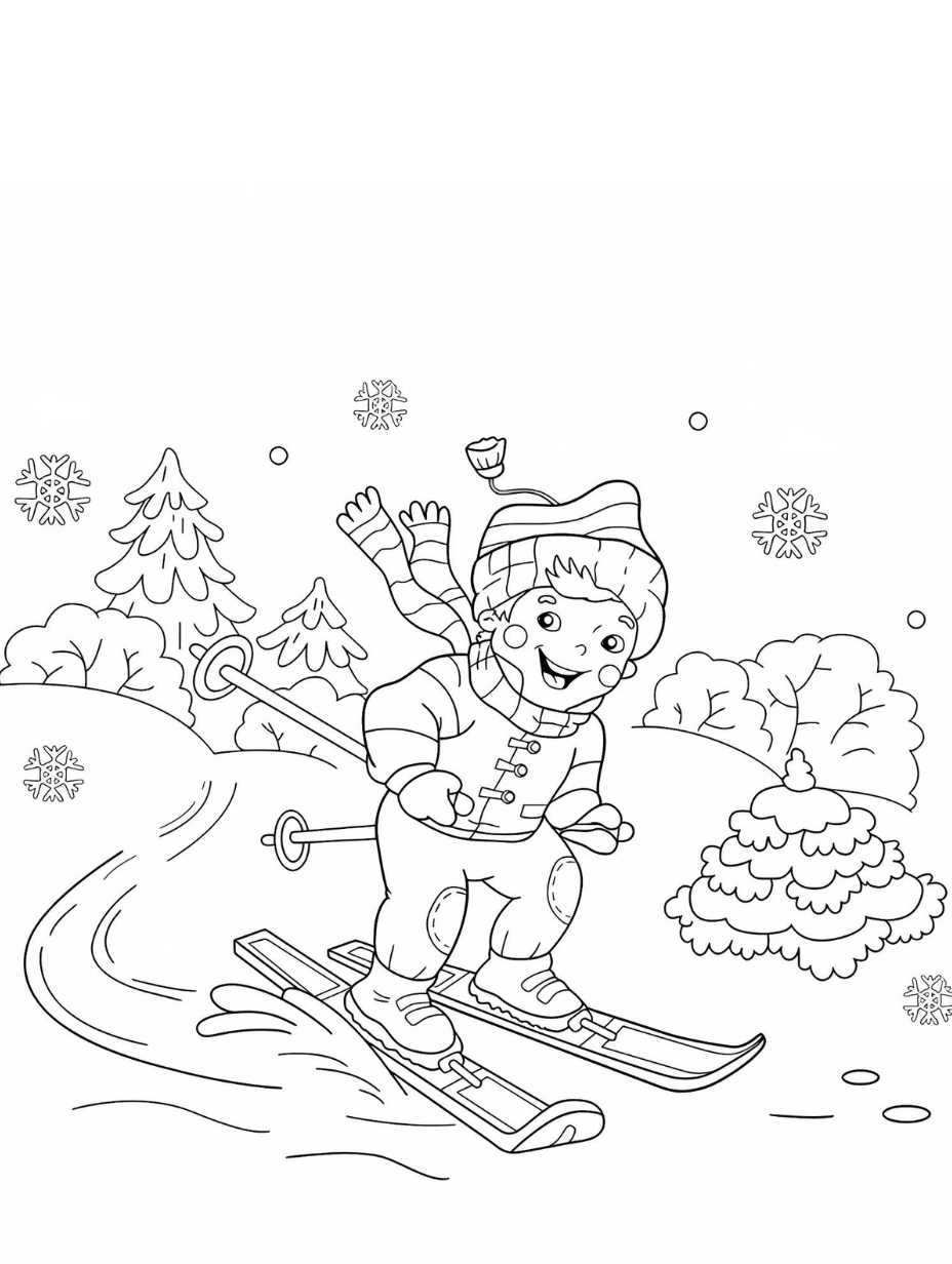 Winter Sports Coloring Pages