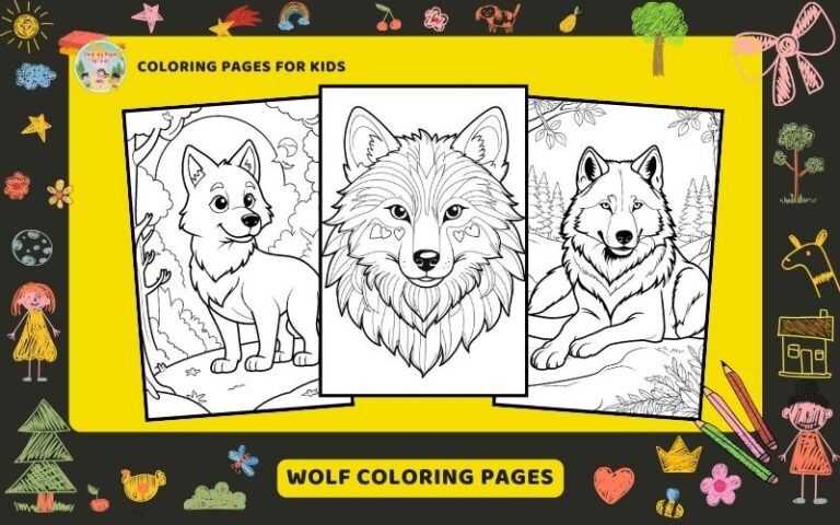 Wolf Coloring Pages Featured Image