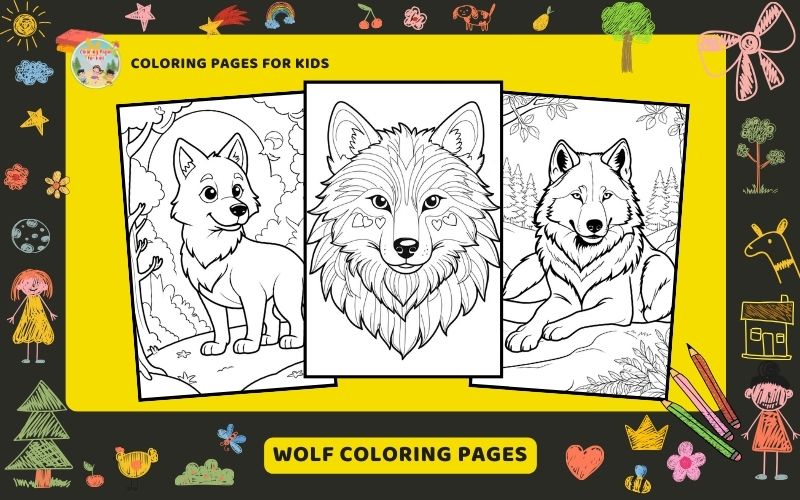 Wolf Coloring Pages Featured Image