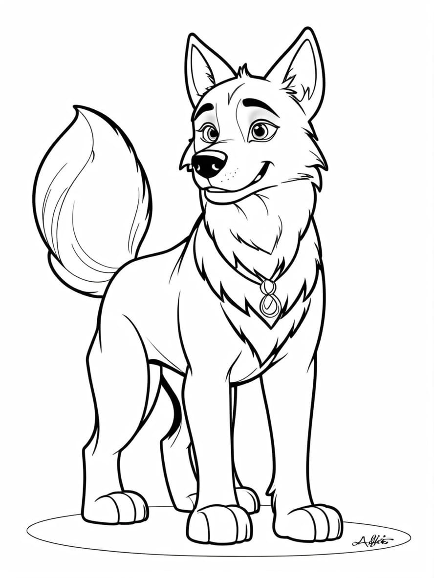 Wolfdog From Balto Movie Coloring Sheets