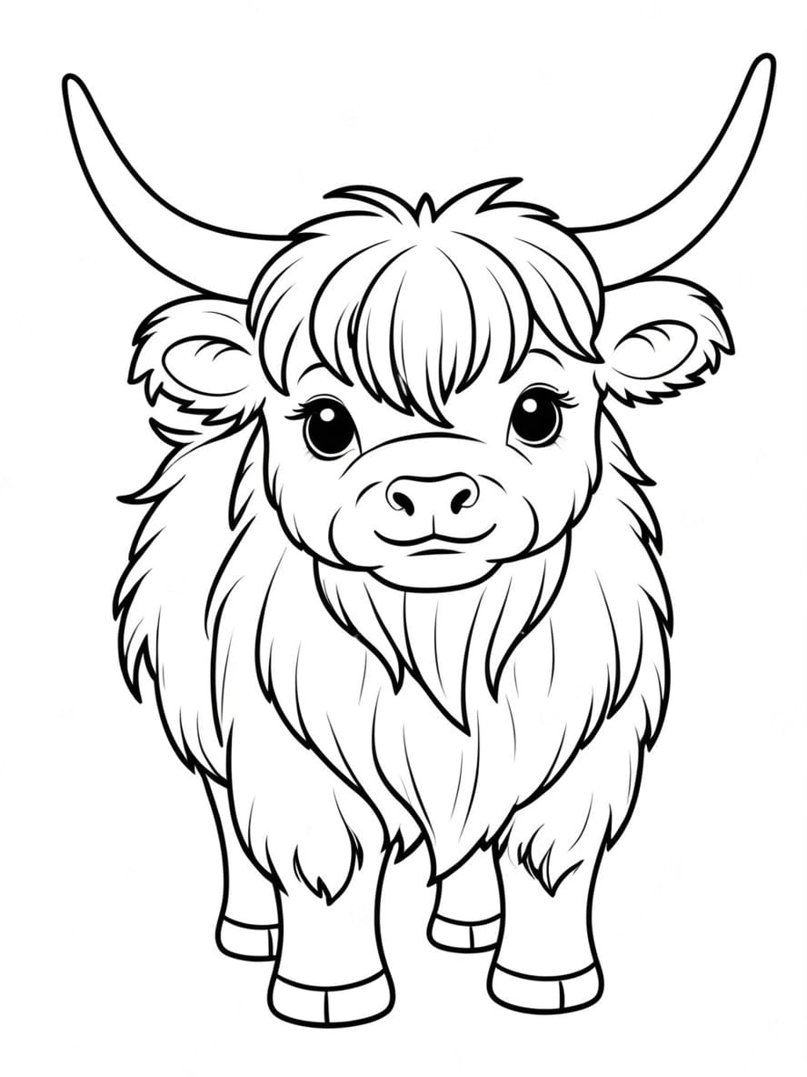 Yak Cow Coloring Pages