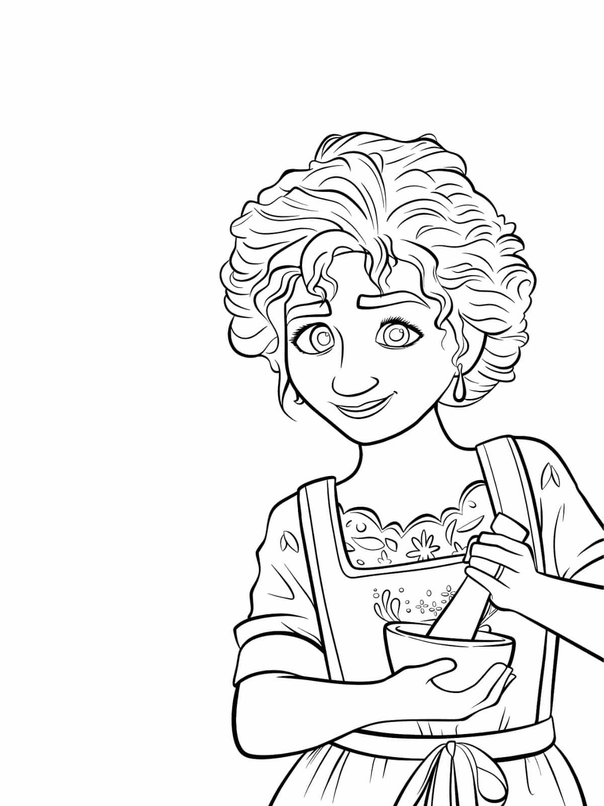 Abuela Alma S Necklace Coloring Page