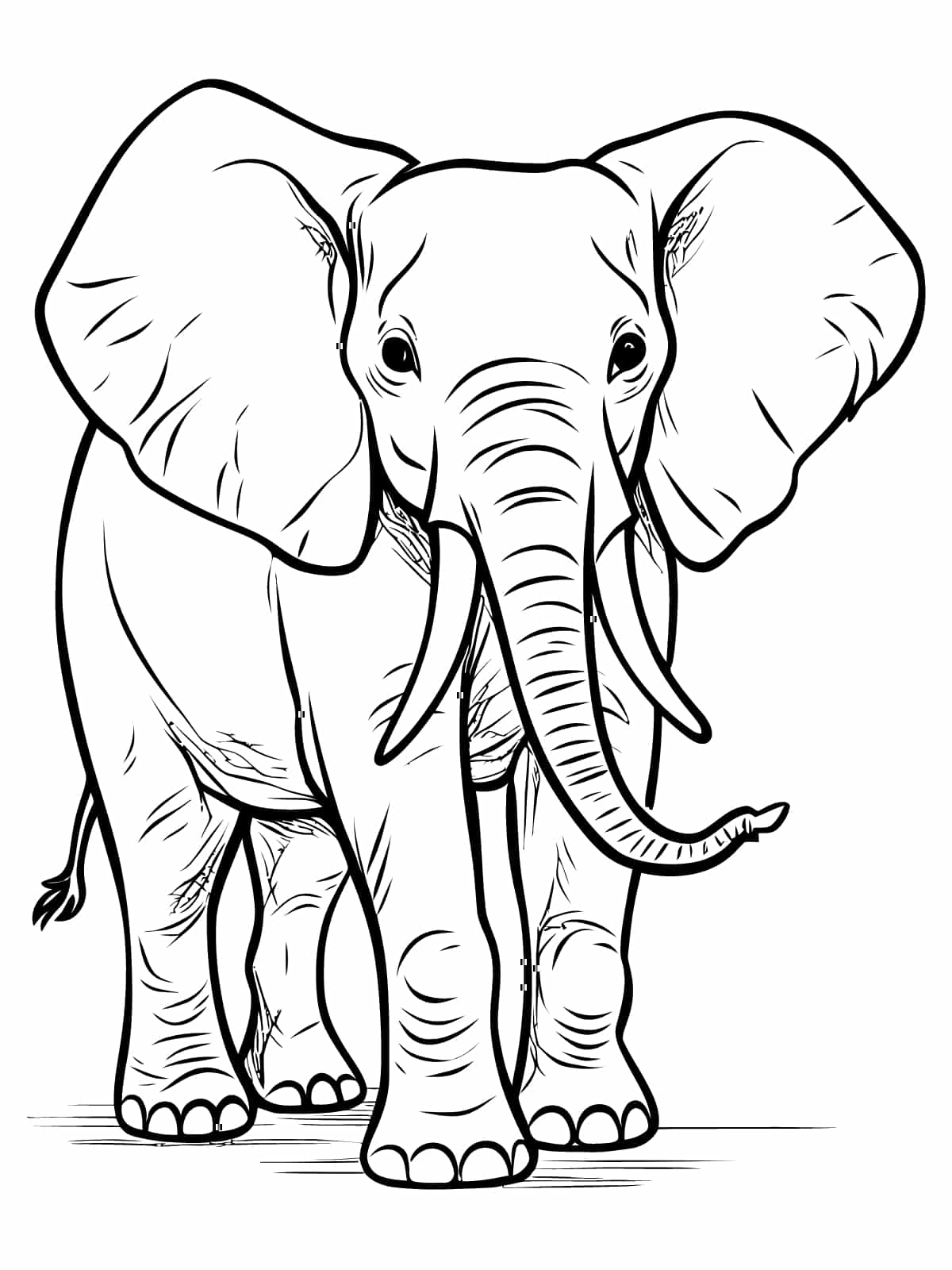 Adorable Elephant Coloring Sheets