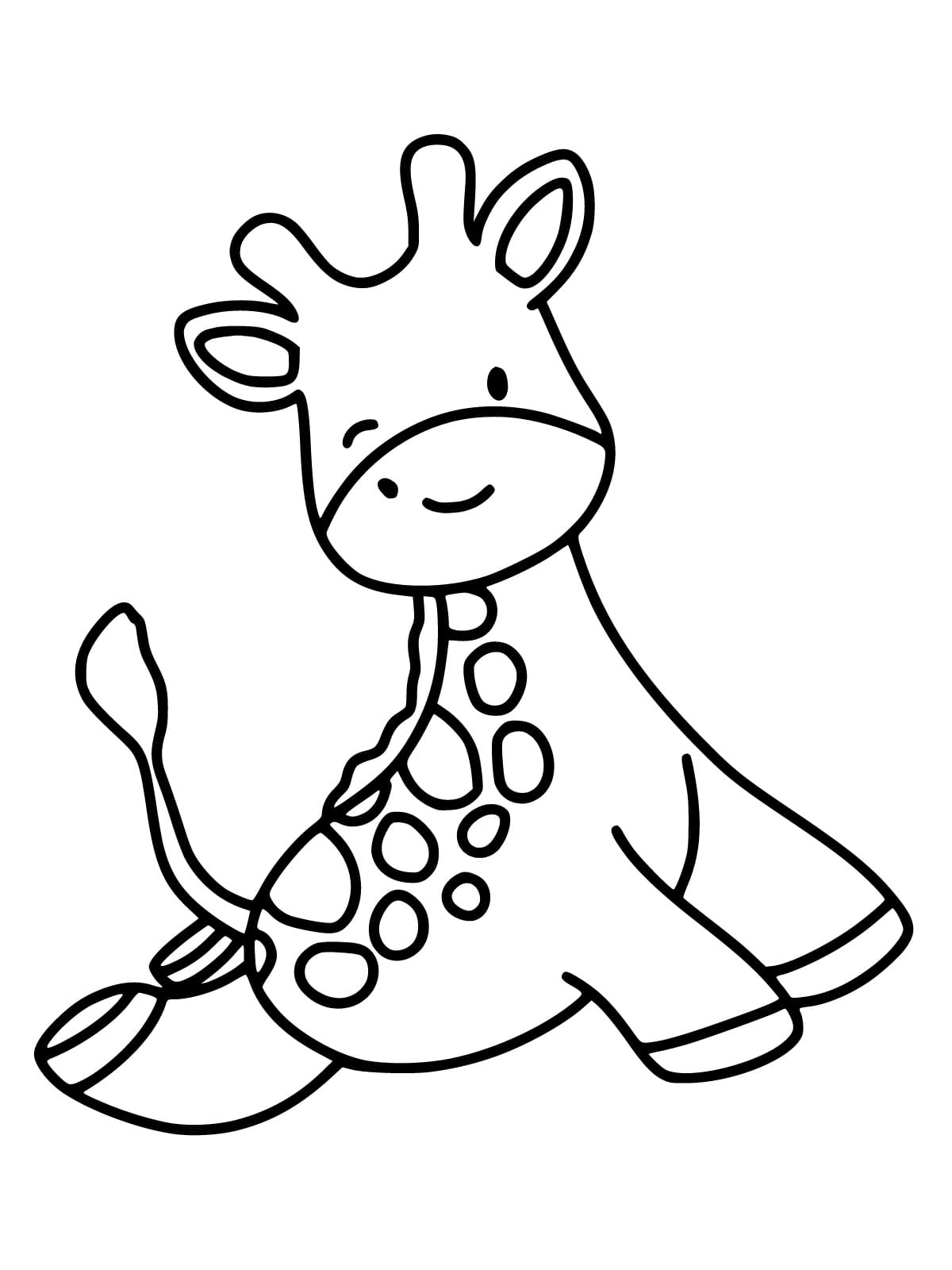 Adorable Giraffe Coloring Pages