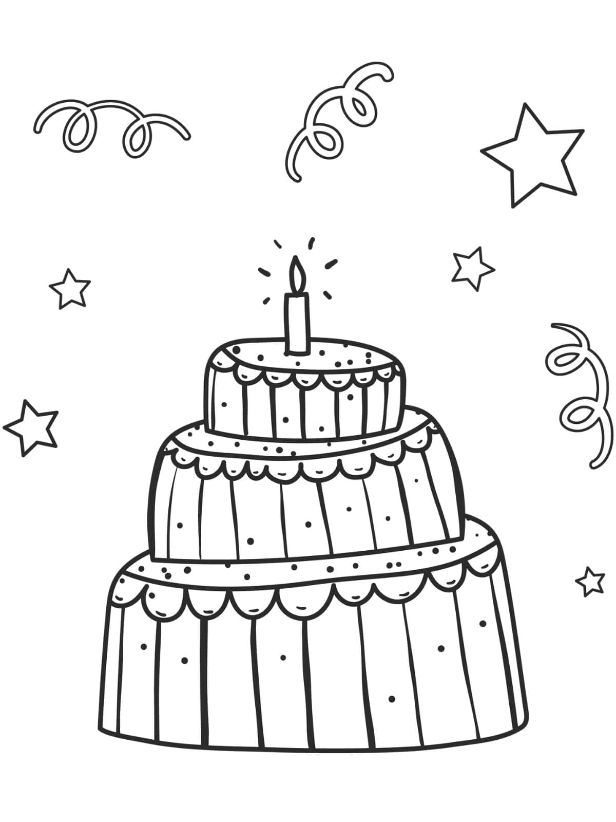 Adorable Happy Birthday Coloring Pages