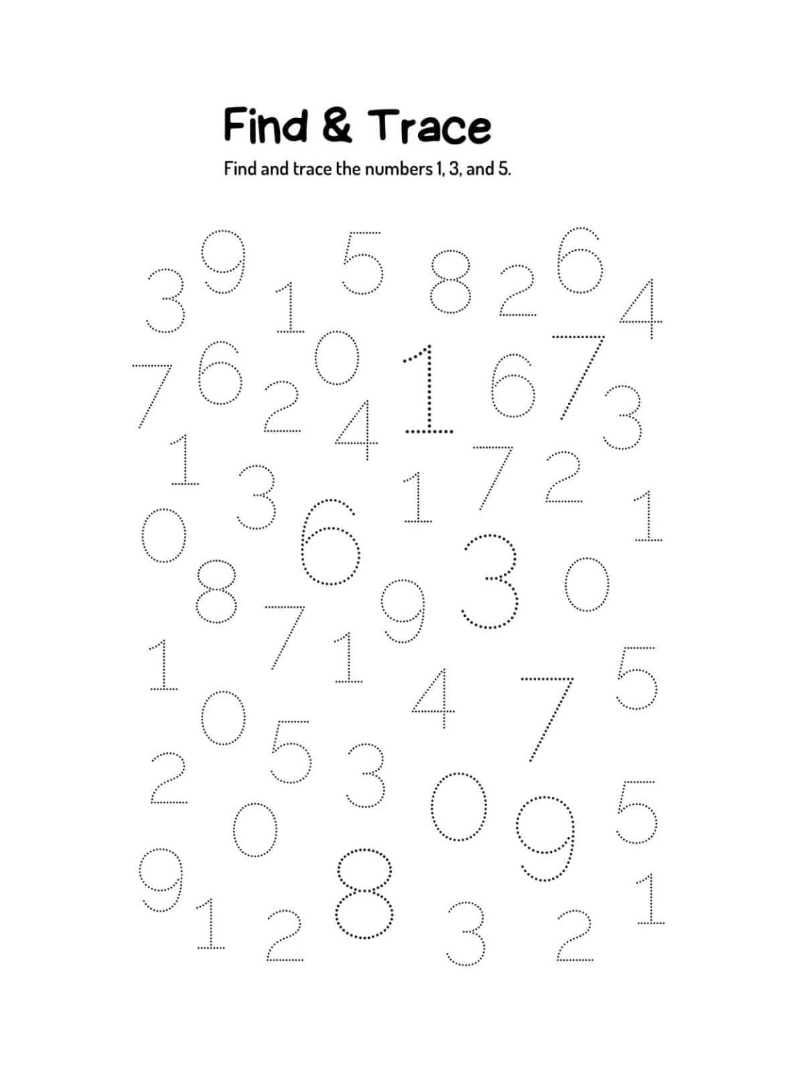From 1 to 10 fun number coloring pages for kids 