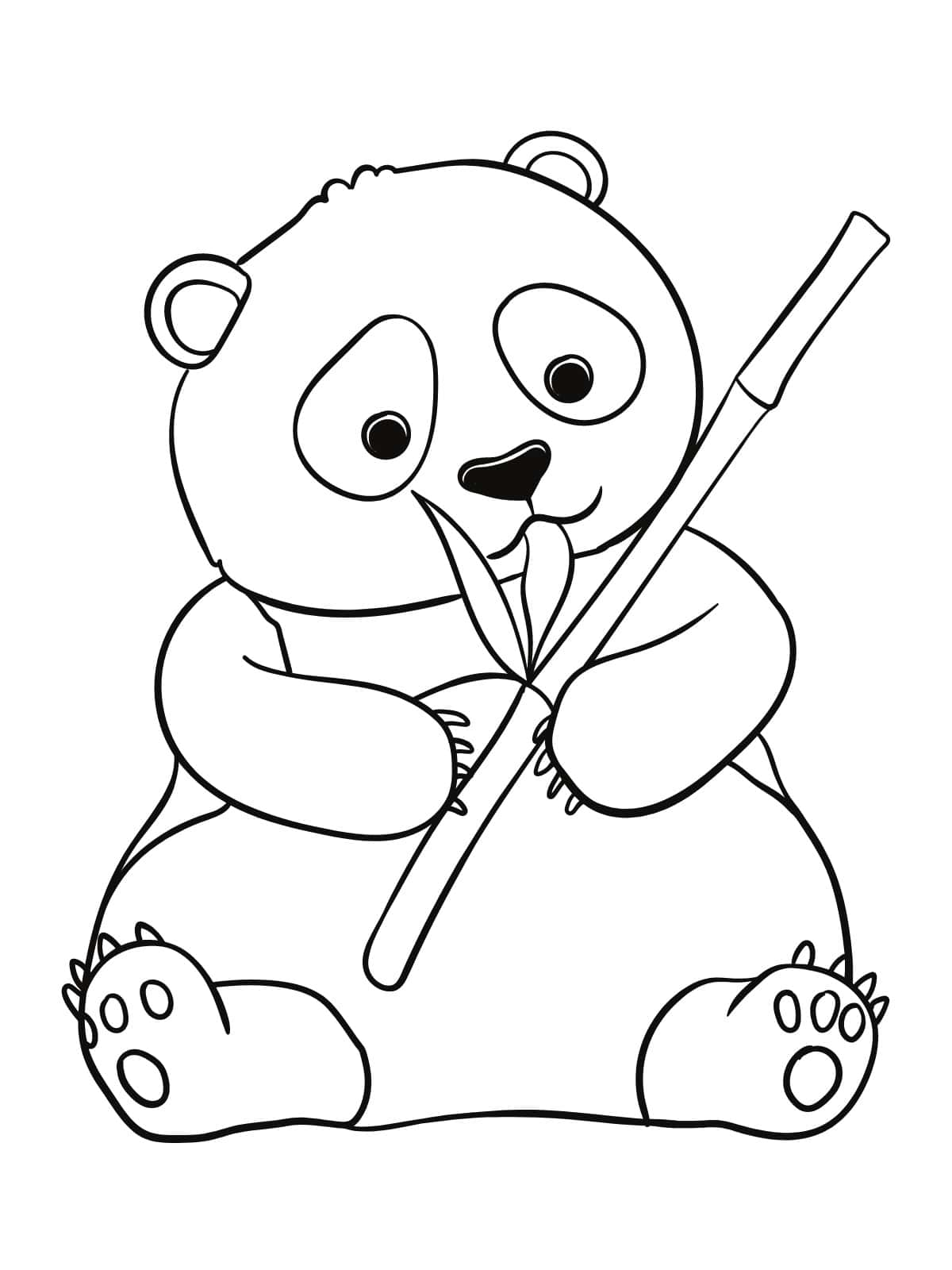 Adorable Panda Coloring Pages