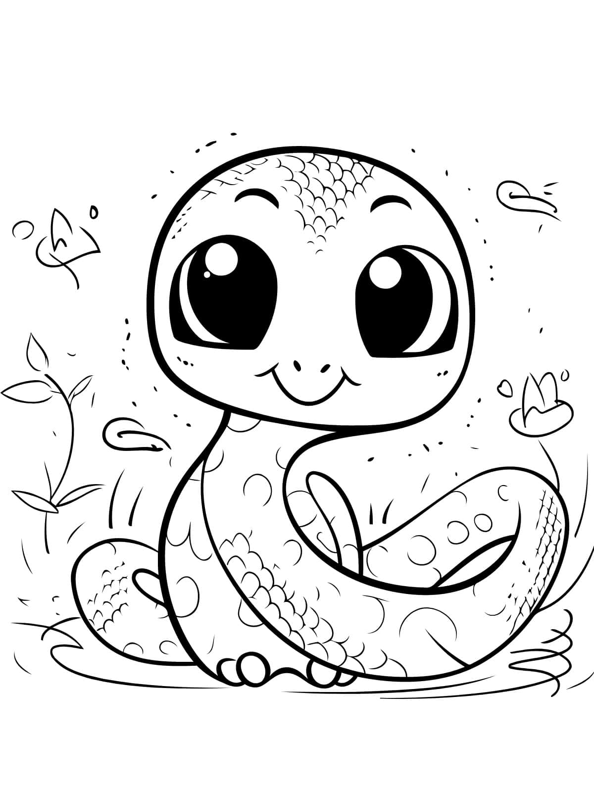 Adorable Snake Coloring Pages