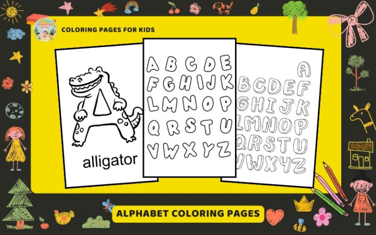 Alphabet Coloring Pages Featured Image