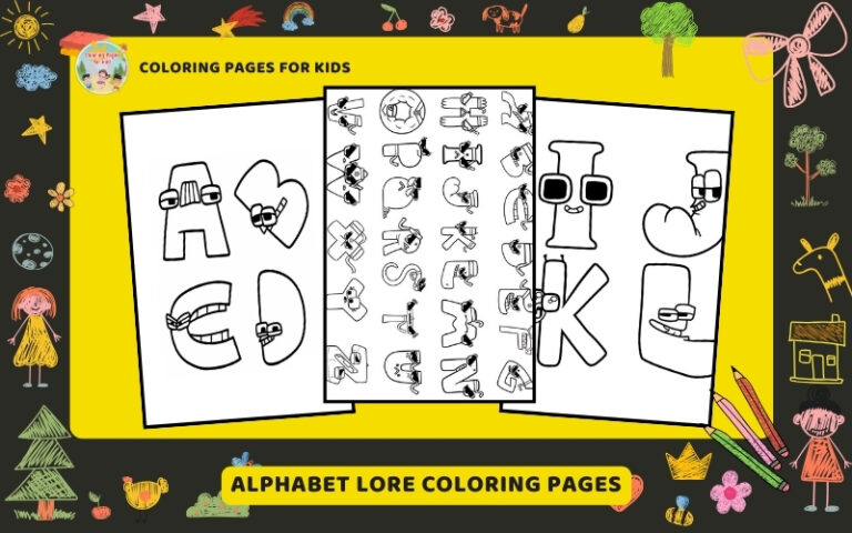 Alphabet Lore Coloring Pages Featured Image