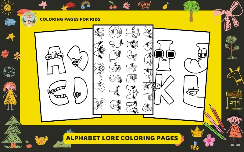 Alphabet Lore Coloring Pages Featured Image