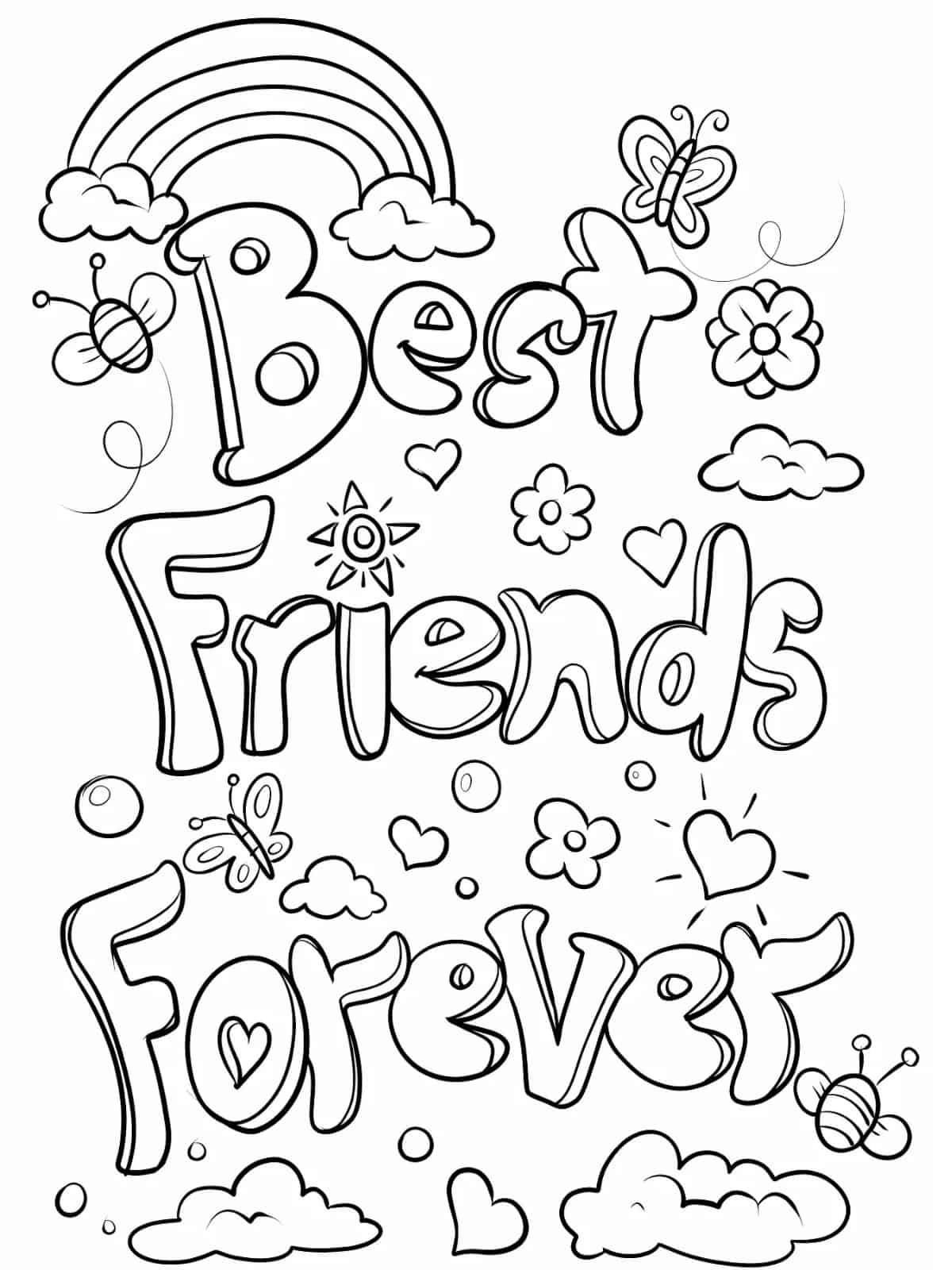 Always There For You Friends Coloring Sheets