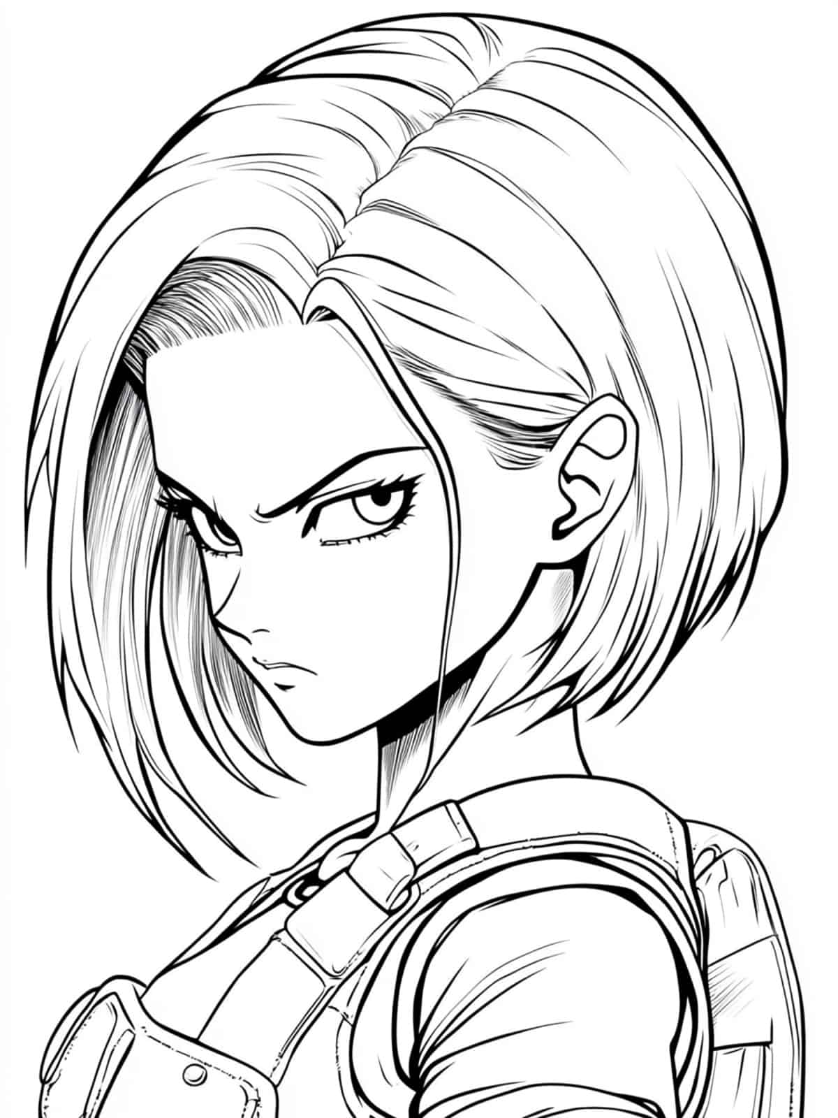 Android In Dragon Ball Z Coloring Pages