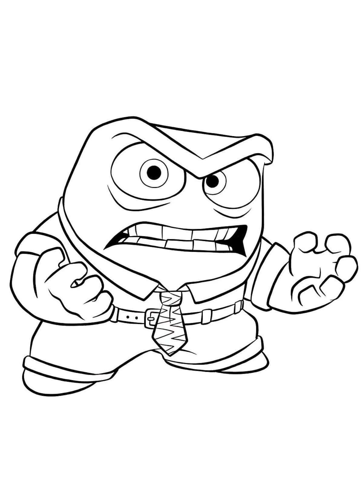 Anger Coloring Pages From Inside Out