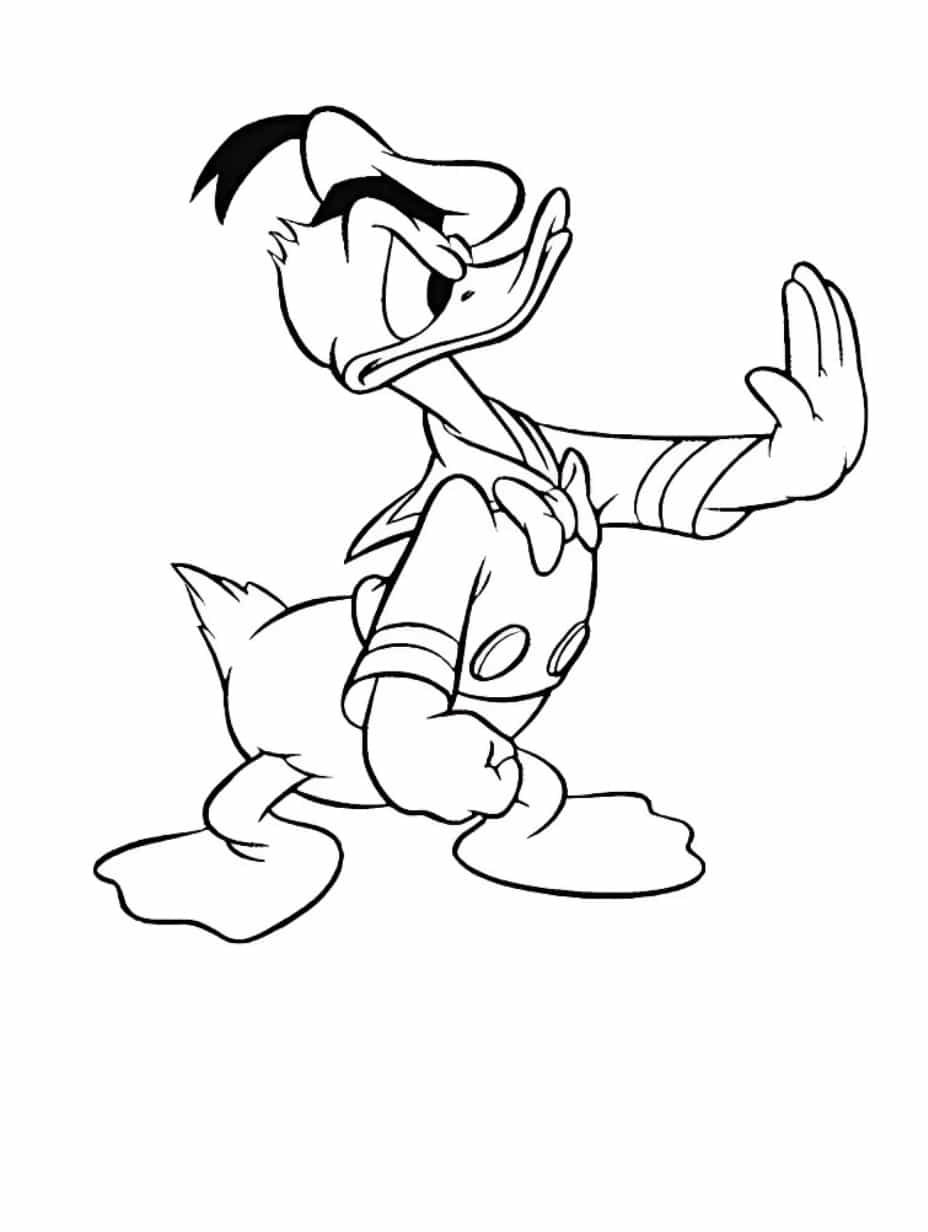 Angry Donald Duck Coloring Pages