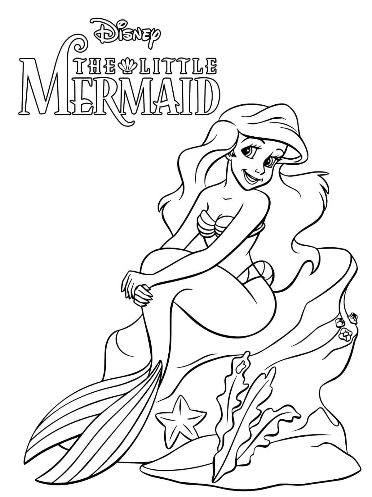 Ariel Cute Coloring Pages