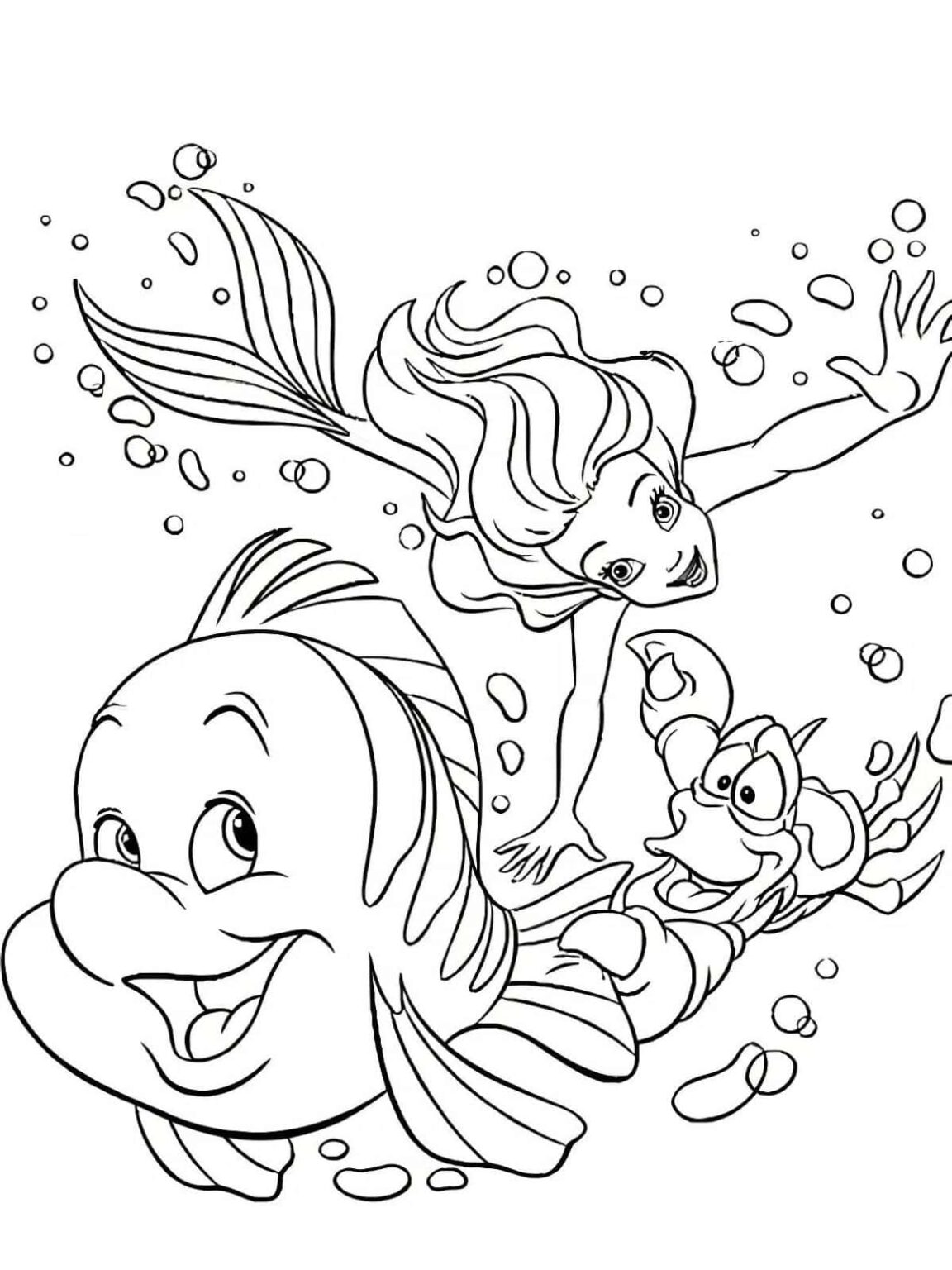 Ariel Coloring Pages: Dive into a World of Ocean Adventure 🧜‍♀️