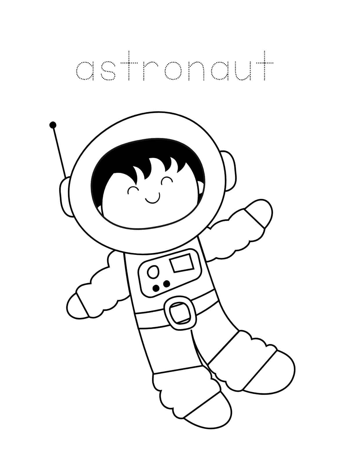 Astronaut Coloring Pages For Kids