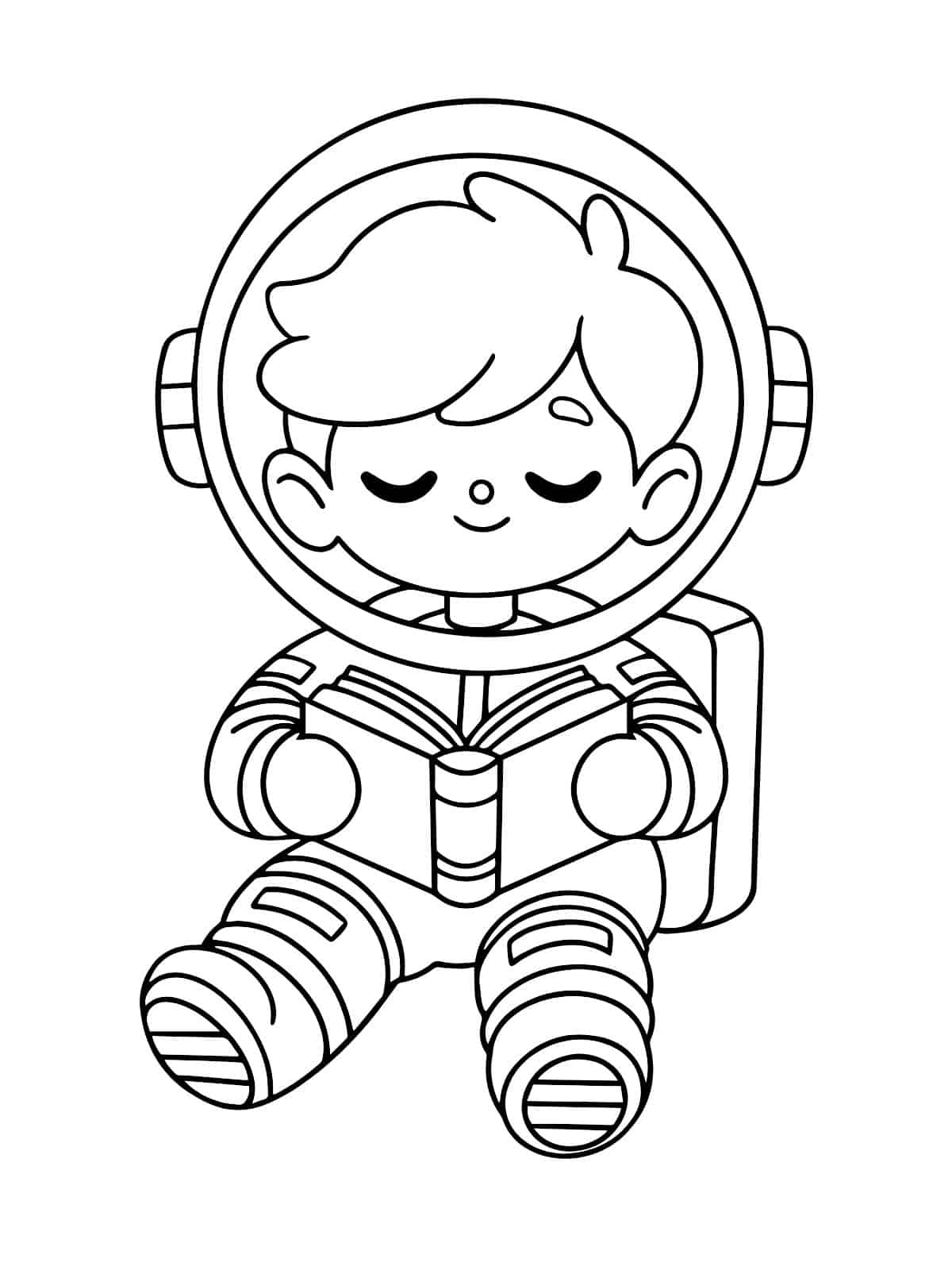 Astronauts Exploring Space Coloring Pages