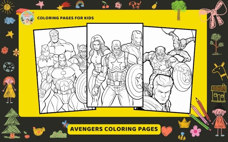 Avengers Coloring Pages Featured Image