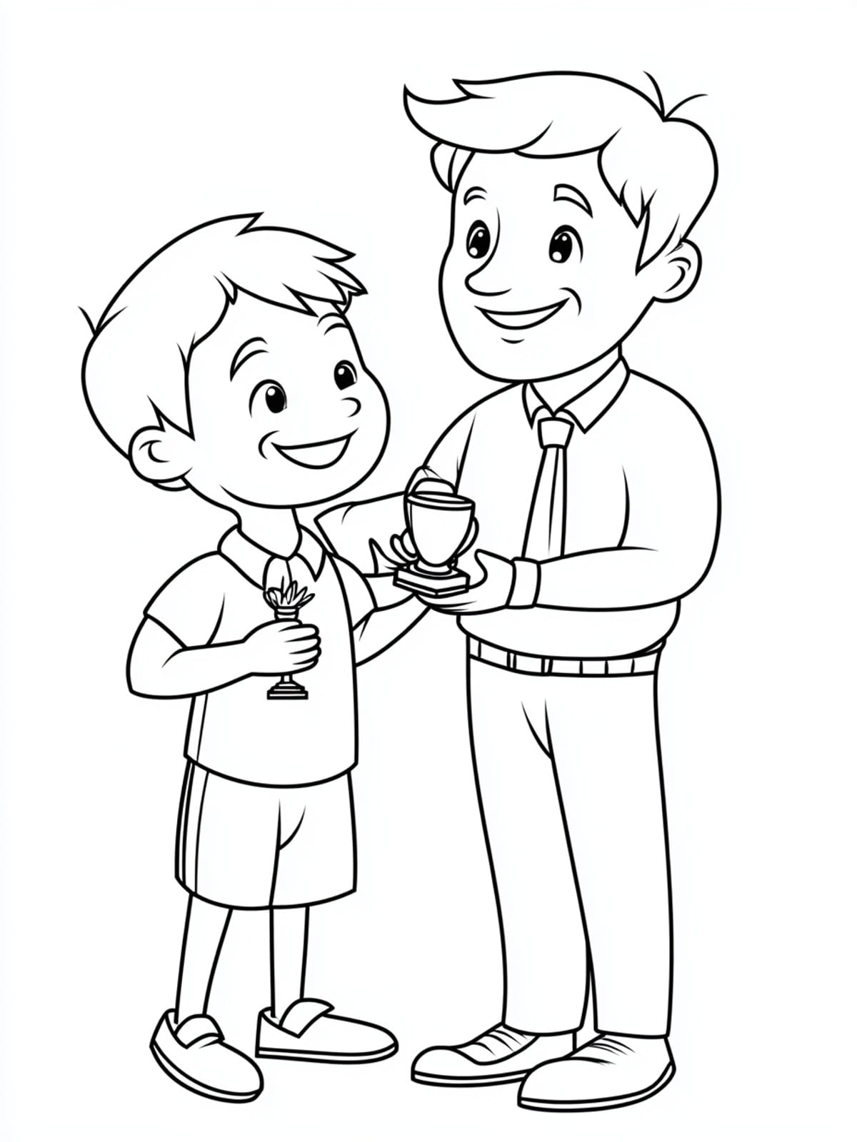 Award For Best Dad Fathers Day Coloring Pages