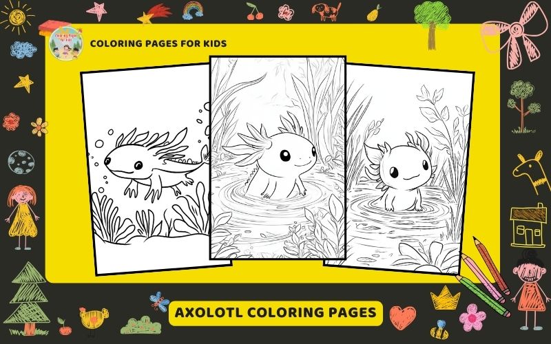 Axolotl Coloring Pages Featured Image