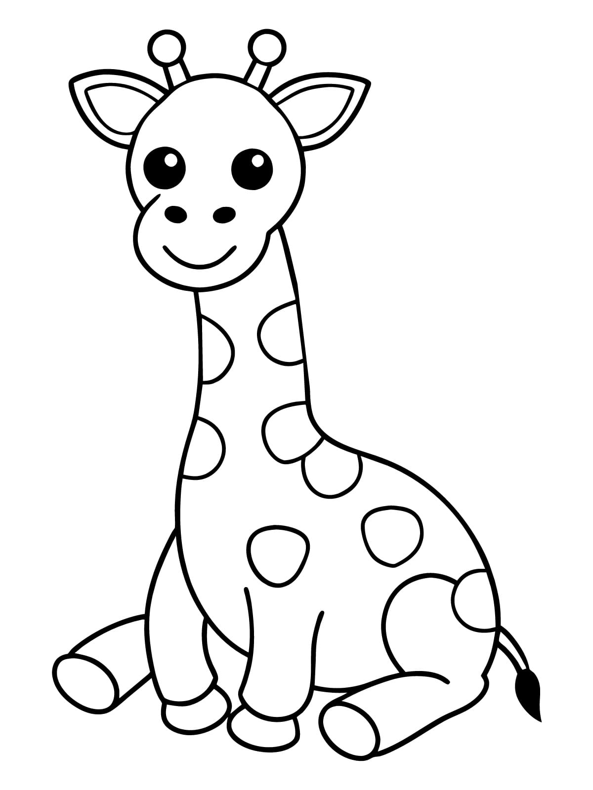 Baby Giraffe Coloring Pages