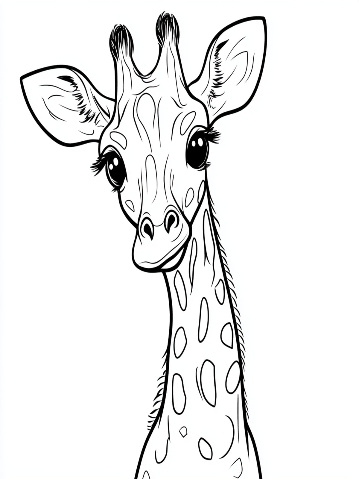 Baby Giraffe Standing Tall Coloring Pages