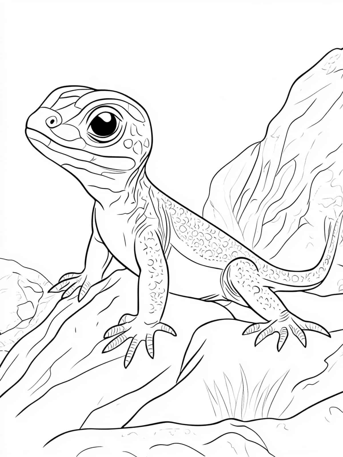 Baby Lizard Coloring Pages