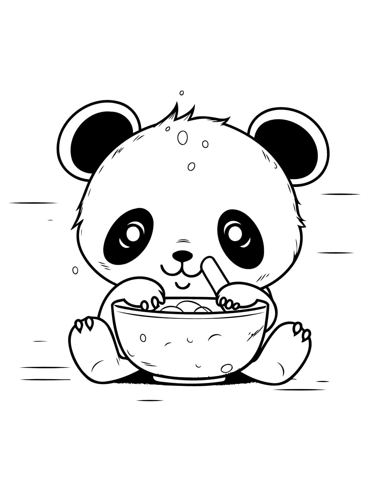 Baby Panda Coloring Sheets For Kids