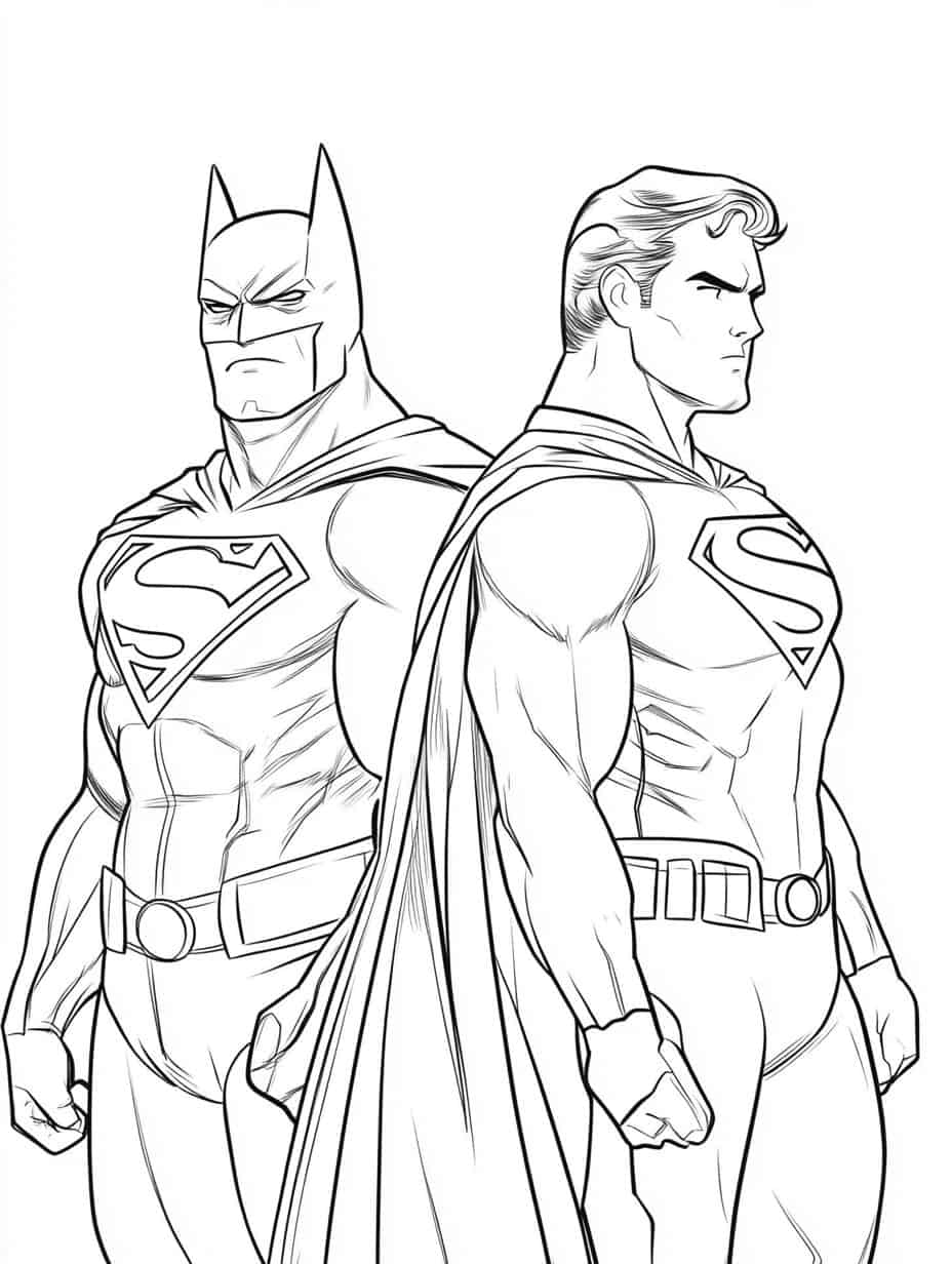 Batman And Superman Coloring Pages