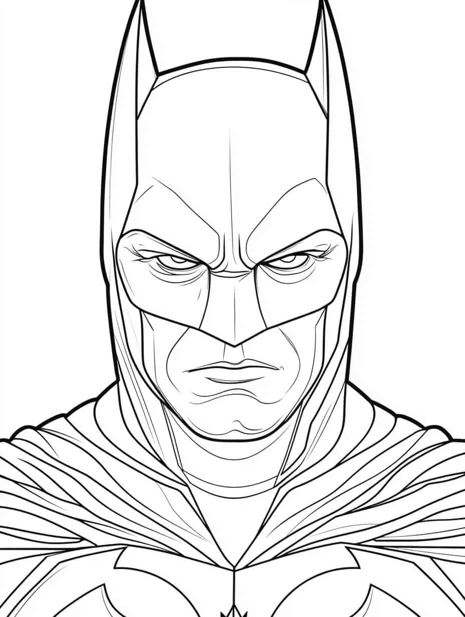 Batman Coloring Pages Simple Lines