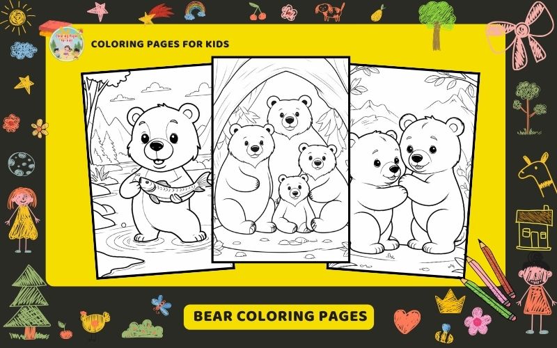 Bear Coloring Pages Featured Image