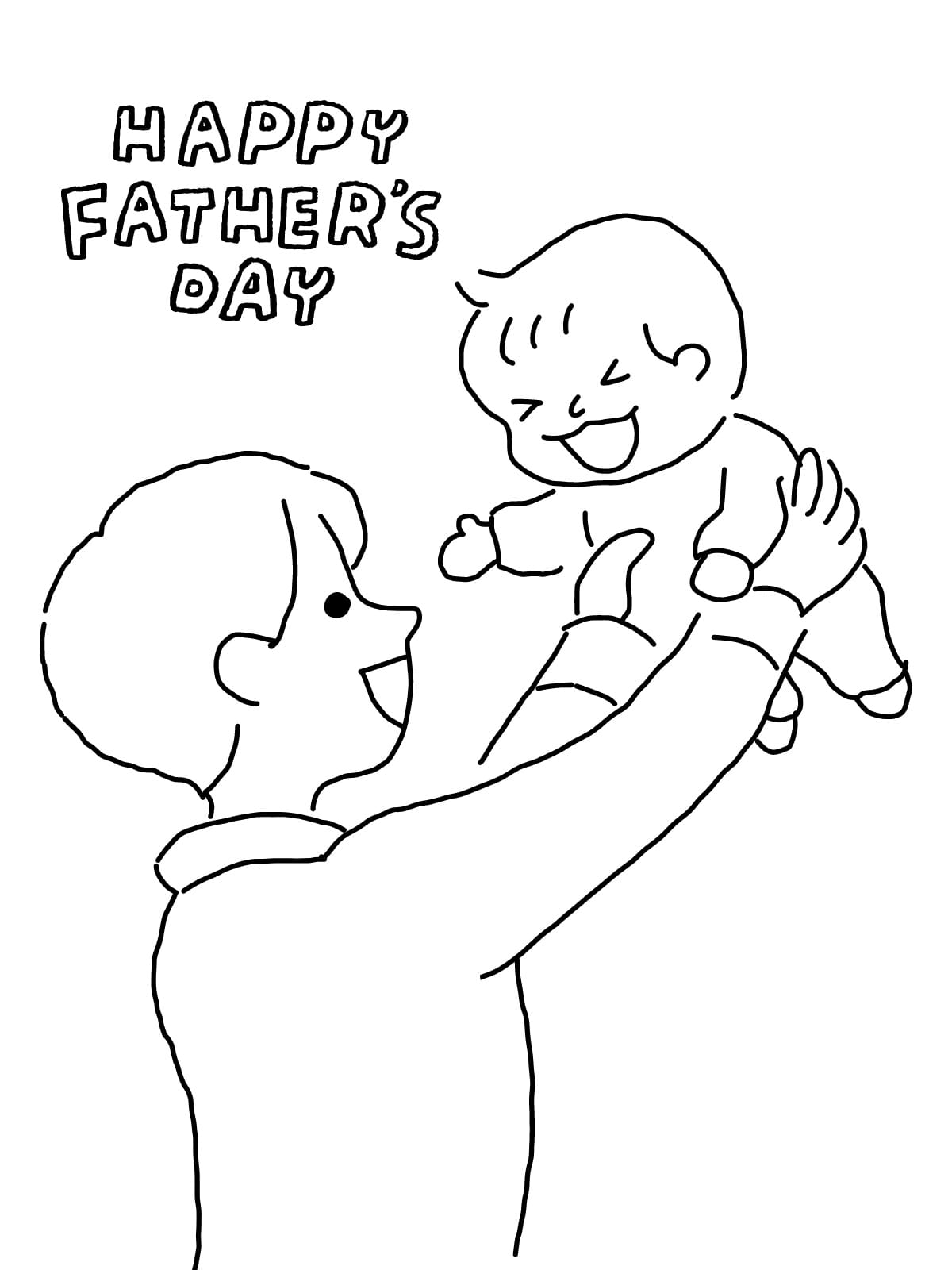 Best Dad Ever Coloring Pages For Kids