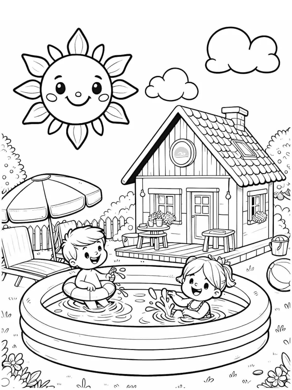 Best Friends At Home Coloring Page