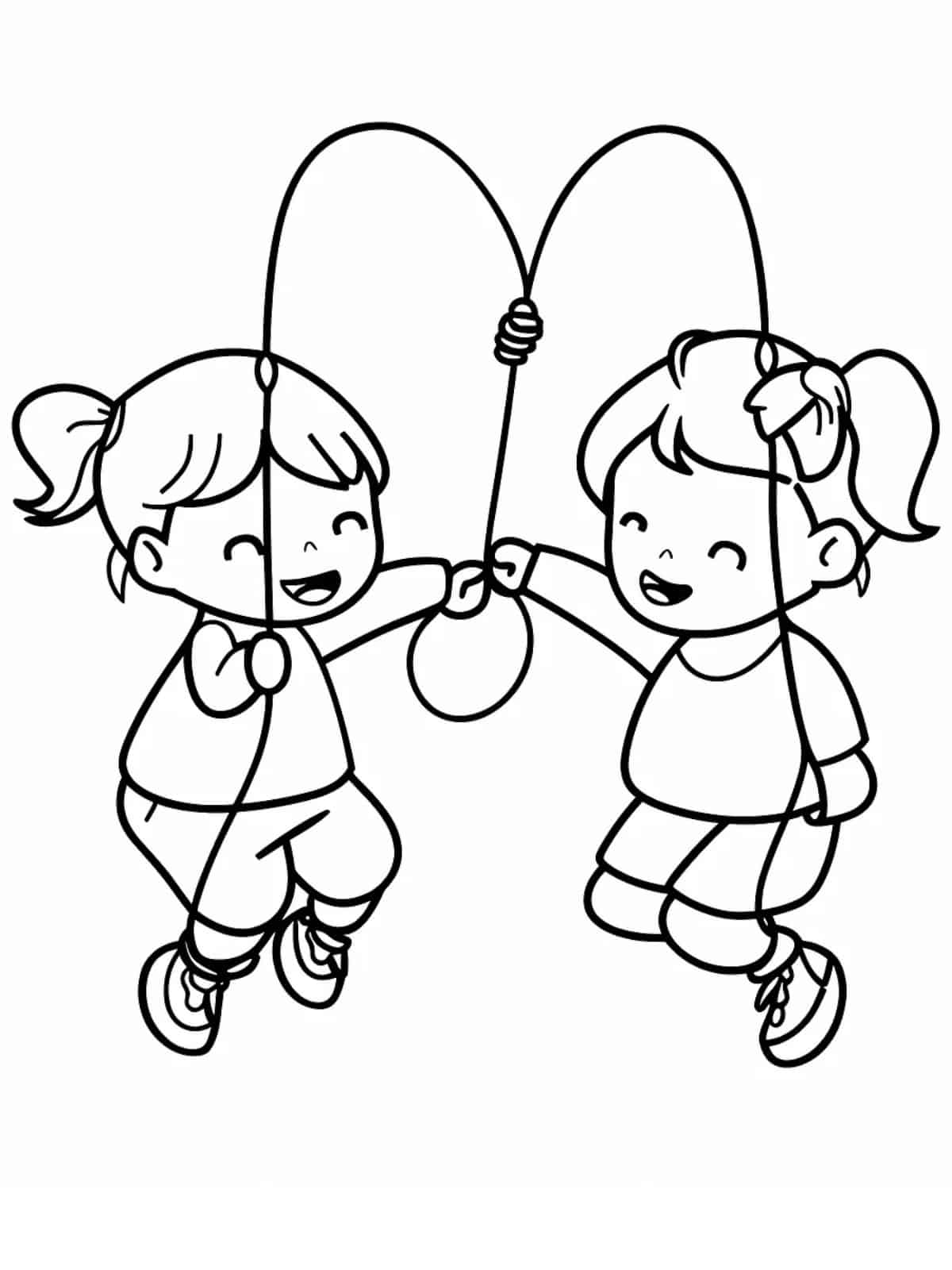 Best Friends Easy Coloring Pages