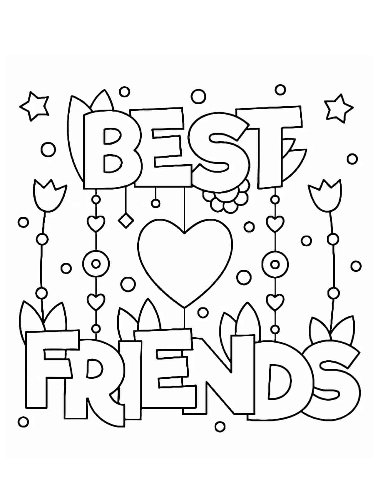 Best Friends For Kids Coloring Pages