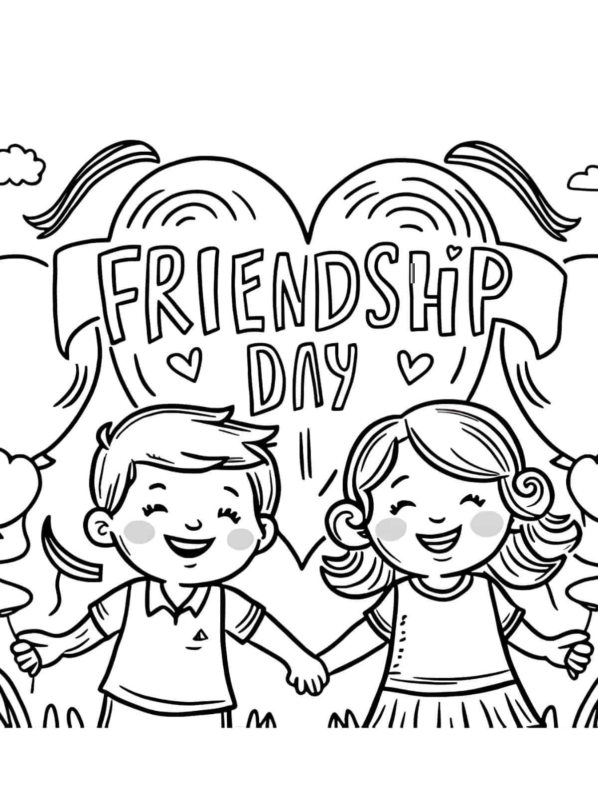 Best Friends Free Coloring Pages